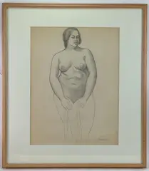 Large Nude by Ben Benn, Pencil on paper, sold Dec 2023