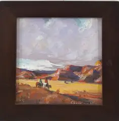 Untitled by Christopher G. Willett, Oil on board, sold Dec 2023