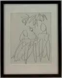 Untitled by Vince Ceglia, Graphite on paper, sold Dec 2023