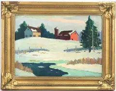 Untitled by Bert Hansalpakar, Oil on board, sold Feb 2024