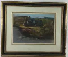 Farm Land by John Charles Terelak, Mixed media titled, sold Feb 2024