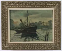 Untitled by Cesare A. Ricciardi, Oil on board, sold Feb 2024