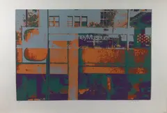 Whitney Museum by Max Epstein, Screenprint, sold Feb 2024