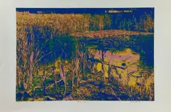 Blue Lagoon by Max Epstein, Screenprint, sold Feb 2024