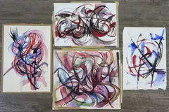 Untitled by Charles Solt, Watercolors on paper (4), sold Feb 2024