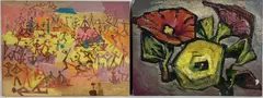 Untitled by Richard Rogers, Oil on boards (2), sold Feb 2024