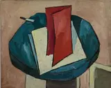 Untitled by Richard Rogers, Oil on board, sold Feb 2024