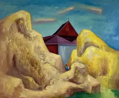 Untitled by Richard Rogers, Oil on canvas, sold Feb 2024