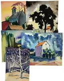Untitled by Richard Rogers, Watercolors and mixed medias (5), sold Feb 2024