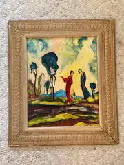 Oil Painting by Jacques Lagrange, Oil Painting on board, sold Feb 2024