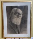 Charcoal Portrait by Mary E. Hutchinson, Charcoal Portrait of a man, sold Feb 2024