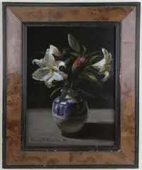 Lillies by Frank Arcuri, Oil on canvas, sold Mar 2024