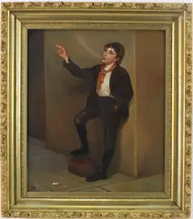 Untitled by John George Brown, Oil on wood plank, sold Mar 2024