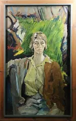 Untitled by Stirling Spadea, Oil on masonite, sold Mar 2024
