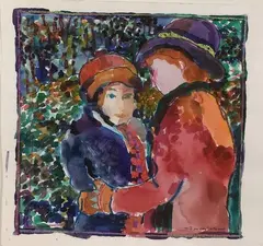 Winter Woods by Jane Gilday, Watercolor, sold Mar 2024
