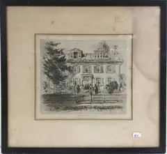 Pastorius House by Herbert Pullinger, Etching, sold Mar 2024