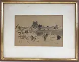 Untitled by Seymour Remenick, Watercolor, sold Mar 2024