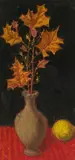 Untitled (Still life wit leaves and lemon) by Michel Ciry, 1958, oil on canvas, sold Dec 2020