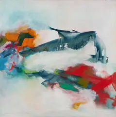 Untitled by Peggy Reventlow, 1985, oil on canvas, sold Dec 2020