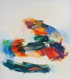 Untitled by Peggy Reventlow, oil on canvas, sold Dec 2020