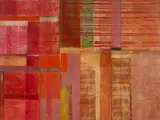 I Am Peace by Tremain Smith, 2008, oil, wax, and collage on panel, sold Dec 2020