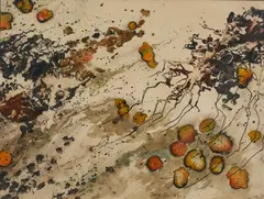 Wind by Marlene Tseng Yu, 1971, acrylic on paper, sold Dec 2020