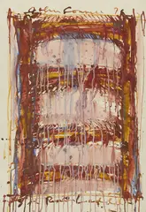 8th Rain Ladder by John Connell, 1976, acrylic on paper, sold Dec 2020