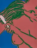 Woman Brushing Her Hair from the portfolio New York Ten by George Segal, 1964, published 1965, screenprint, sold Dec 2020
