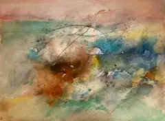 Untitled #306 by Michael Loew, c. 1970, watercolor on paper, sold Dec 2020
