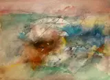 Untitled #306 by Michael Loew, c. 1970, watercolor on paper, sold Dec 2020