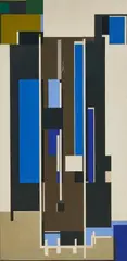 Under Kelly's Mill by Henry C. Pearson, 1956, acrylic on canvas, sold Dec 2020