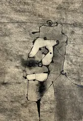 Untitled by Benoît Gilsoul, 1969, India ink and charcoal on paper, sold Dec 2020
