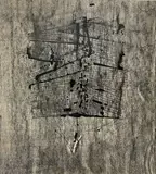 Untitled by Benoît Gilsoul, India ink and charcoal on paper mounted to backing paper, sold Dec 2020