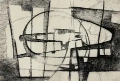 Untitled by Benoît Gilsoul, charcoal on Strathmore paper, sold Dec 2020