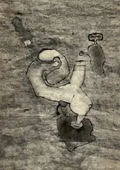 Untitled (Space) by Benoît Gilsoul, India ink and wash on paper, sold Dec 2020
