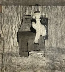 Untitled (Space) by Benoît Gilsoul, 1969, India ink and wash on paper, sold Dec 2020