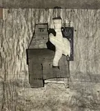 Untitled (Space) by Benoît Gilsoul, 1969, India ink and wash on paper, sold Dec 2020