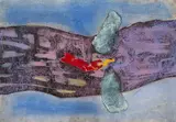 Le Grande Chemin by Benoît Gilsoul, pastel on paper, sold Dec 2020