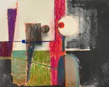 Confrontations by Benoît Gilsoul, oil sticks and acrylic on paper, sold Dec 2020