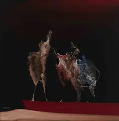Untitled by Manabu Mabe, 1975, oil on canvas on board, sold Dec 2020