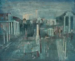 Untitled (Rome) by Jacques Bleny, 1959, oil on canvas, sold Dec 2020
