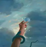 Farewell by Scott Martin, 1975, oil on canvas, sold Dec 2020
