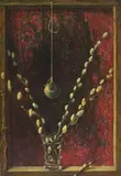 Untitled (Bell and spray) by Robert Knaus, oil on board, sold Dec 2020