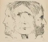 D.H. and L. Hopfer by Leonard Baskin, etching, sold Dec 2020