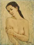 Untitled (Nude woman) by Wade Reynolds, oil on canvas, sold Dec 2020