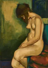 Untitled (Nude woman) by Jan De Ruth, oil on canvas, sold Dec 2020