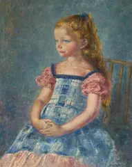 Portrait of Rosalind Croft-Murray by Clara Klinghoffer, 1967, oil on canvas, sold Dec 2020