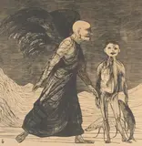 Cobias and the Angel by Leonard Baskin, woodcut, sold Dec 2020