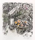 Couple Au Panier De Fruits by Marc Chagall, 1967, Edition: Hors Commerce aside from the edition of 50, sold Nov 2017