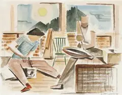 Margel Hinder And Gerald Lewers by Frank Hinder, 1947, watercolour on paper, offered Nov 2017